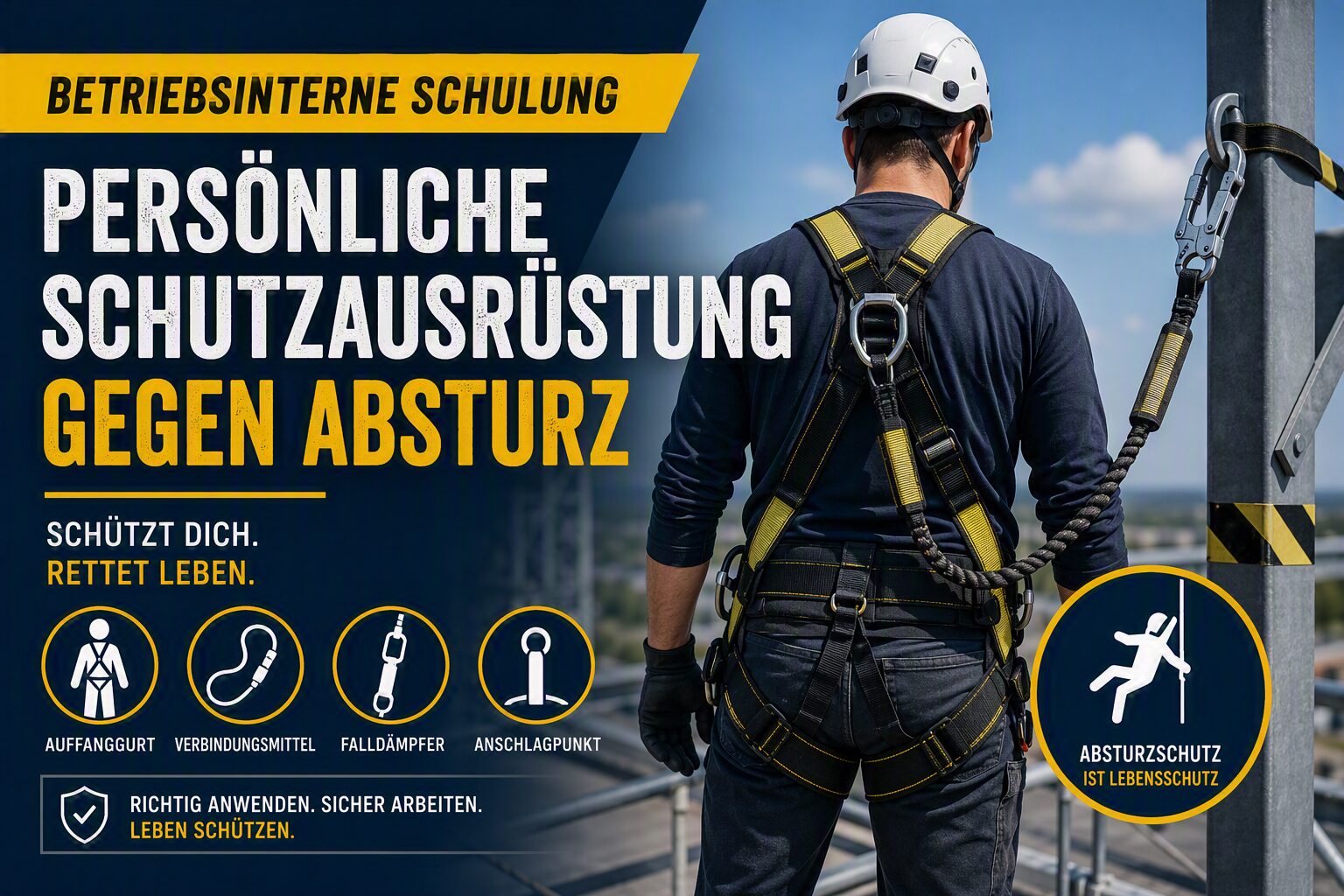 Persönliche Schutzausrüstung gegen Absturz